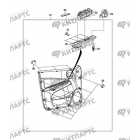 Обивка передней левой двери и кнопка управления стеклоподъемником